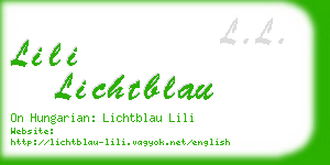lili lichtblau business card
